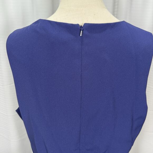 Black Halo Emsley Mini Dress Blue Purple Sleeveless Women's Size 12 - Picture 5 of 11